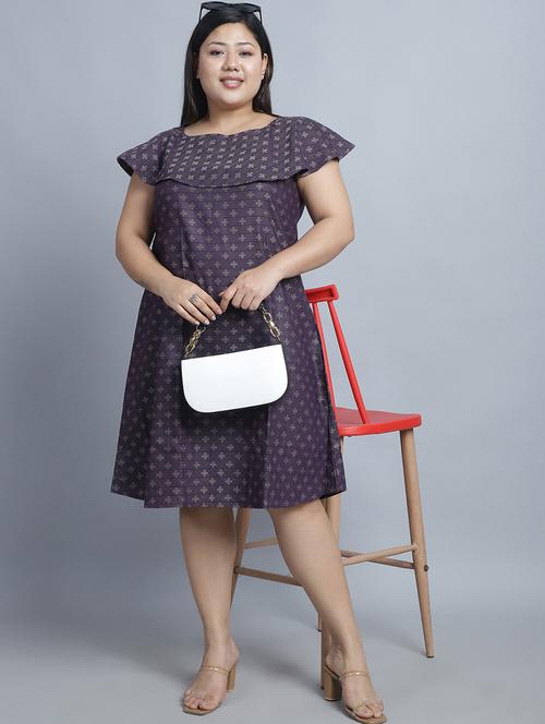 women plus size printed a-line dress - 21904612 - Very Small Image - 1