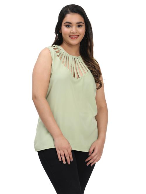 women solid sleeveless regular top - 21905141 - Very Small Image - 1