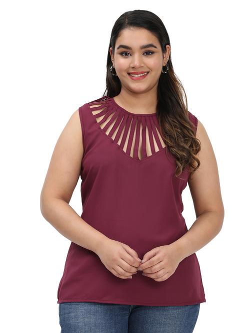 women plus size solid sleeveless top - 21905142 - Very Small Image - 1