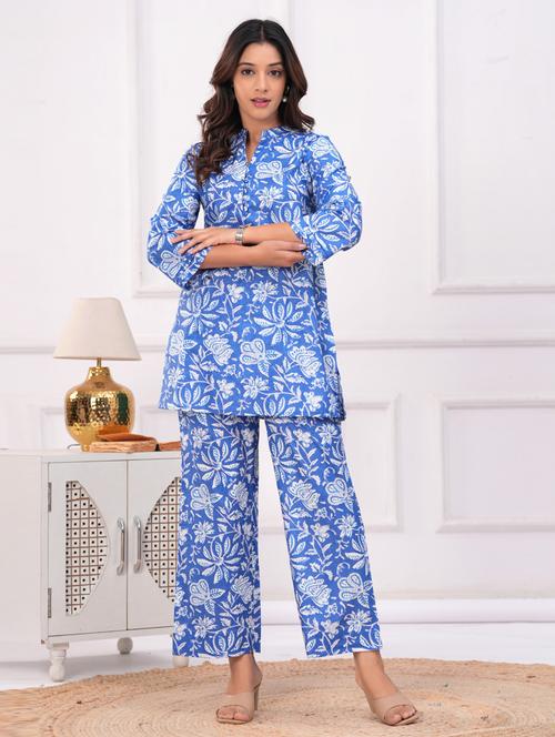women three quarter sleeve ethnic co-ord set - 21910094 - Very Small Image - 1