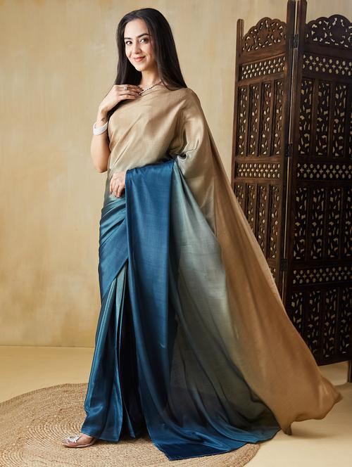 women ombre ready to wear saree with blouse - 21911866 - Very Small Image - 1