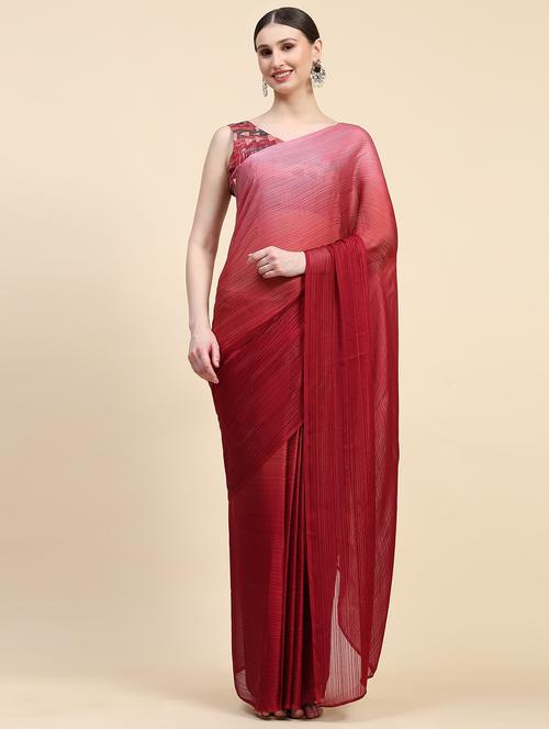 women printed casual wear saree with blouse - 21912139 - Very Small Image - 1