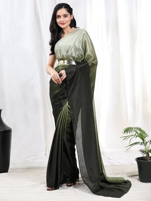 women ombre printed ready to wear saree with blouse - 21912259 - Very Small Image - 1
