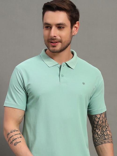 men solid short sleeves polo t-shirt - 21915438 - Very Small Image - 1