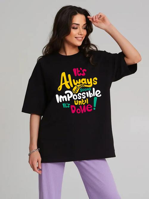 women printed short sleeves oversized t-shirt - 21922742 - Very Small Image - 1
