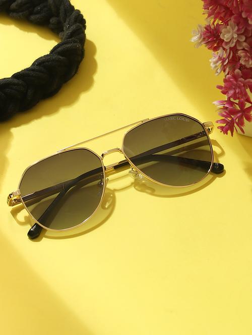 marc louis unisex square metal full-rim golden black gradient uv protected sunglass ml 9163 golden black sg - 21925291 - Very Small Image - 1