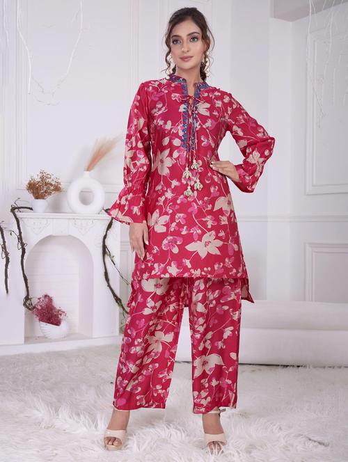 women printed long sleeve ethnic co-ord set - 21928021 - Very Small Image - 1