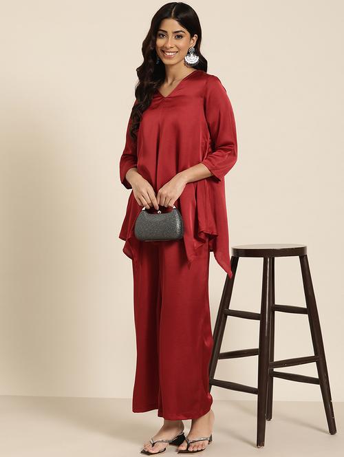 women three quarter sleeve ethnic co-ord set - 21928405 - Very Small Image - 1