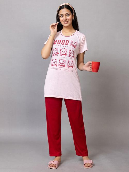 women printed nightwear pyjama set - 21932496 - Very Small Image - 1