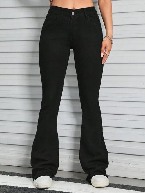 women solid high rise bootcut jean - 21936875 - Very Small Image - 1