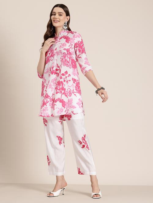 women three quarter sleeve ethnic co-ord set - 21939508 - Very Small Image - 1