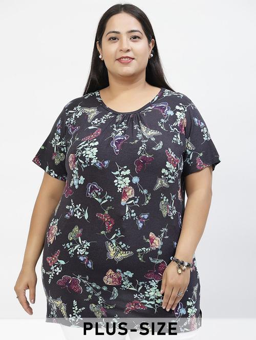 women plus size printed short sleeve t-shirt - 21940808 - Very Small Image - 1