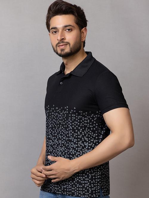 men printed short sleeve regular fit polo t-shirt - 21941693 - Very Small Image - 1