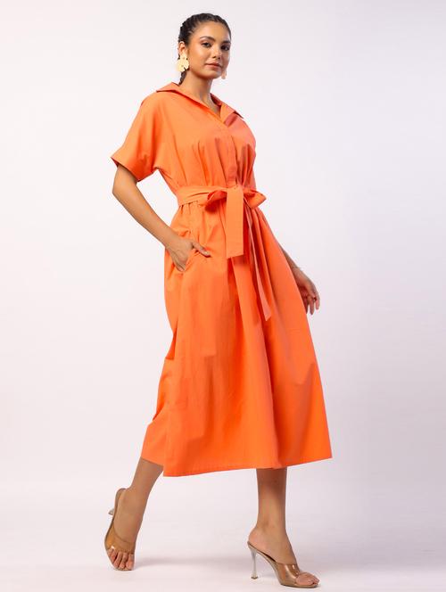 women solid short sleeve a-line ethnic dress - 21954649 - Very Small Image - 1
