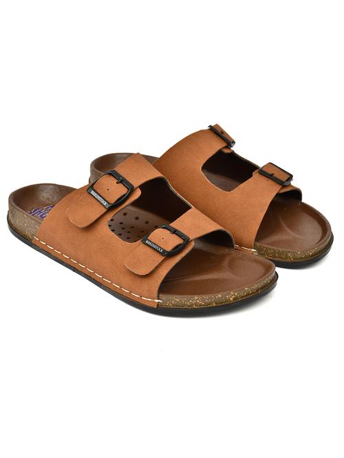 men tan slip on sandal - 21957090 - Very Small Image - 1