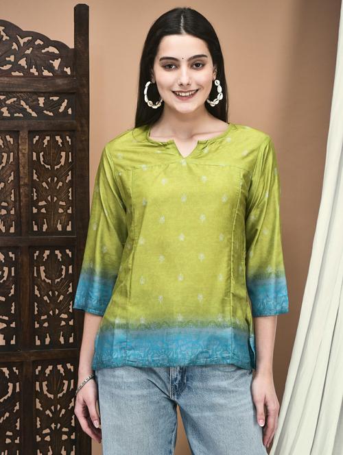 women three quarter sleeve straight kurti - 21959479 - Very Small Image - 1