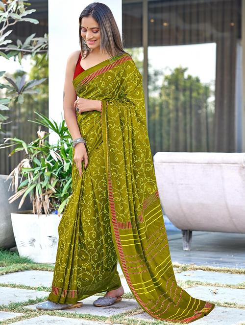 women printed ready to wear saree with blouse - 21960191 - Very Small Image - 1