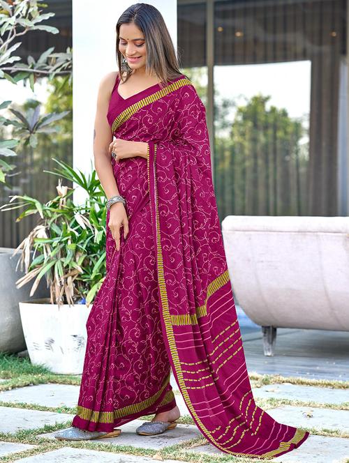 women printed ready to wear saree with blouse - 21960194 - Very Small Image - 1
