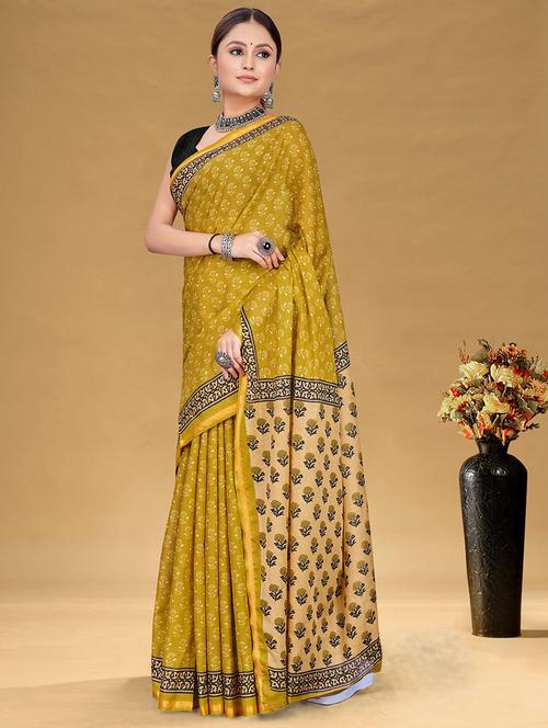women printed casual wear saree with blouse - 21960484 - Very Small Image - 1