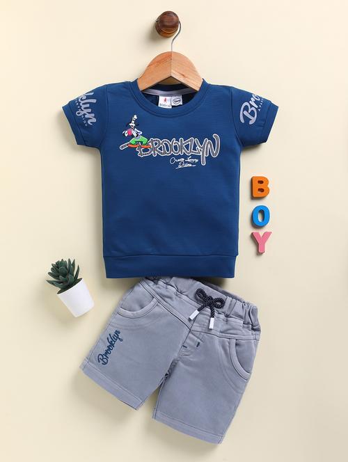 boys printed t-shirt and shorts set - 21961393 - Very Small Image - 1