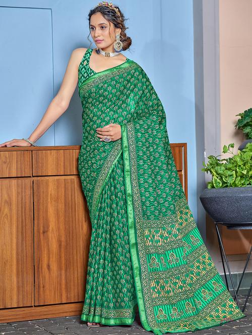 women printed casual wear saree with blouse - 21962492 - Very Small Image - 1
