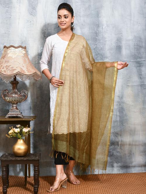 women green striped dupatta - 21965732 - Very Small Image - 1