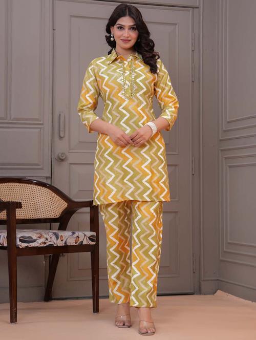 women three quarter sleeve ethnic co-ord set - 21967981 - Very Small Image - 1