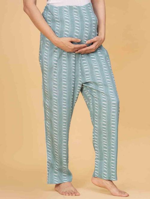 women teal printed high rise bottomwear - 21968006 - Very Small Image - 1