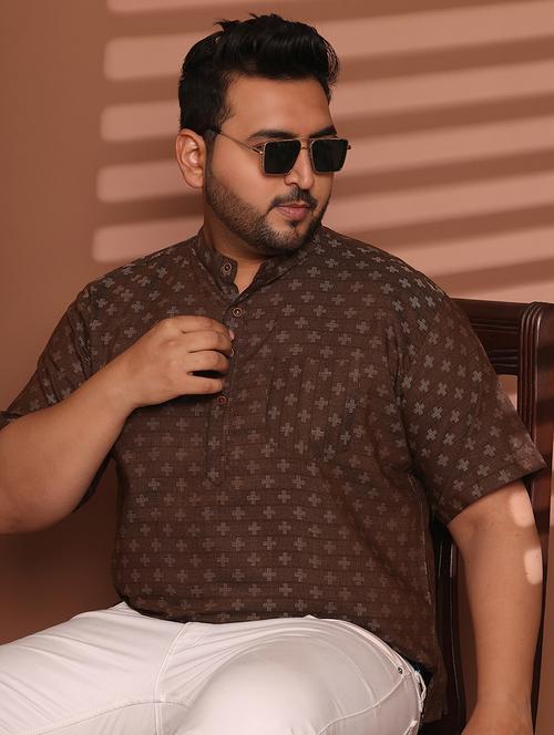 men self design mandarin neck short kurta - 21968157 - Very Small Image - 1