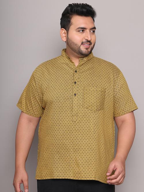 men self design mandarin neck short kurta - 21968177 - Very Small Image - 1