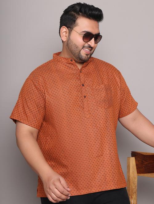 men self design mandarin neck short kurta - 21968179 - Very Small Image - 1