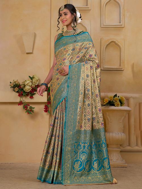 women self design banarasi saree with blouse - 21968590 - Very Small Image - 1