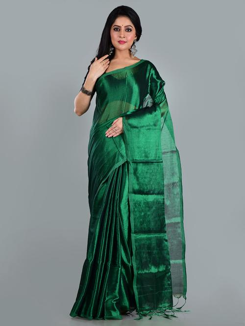 women solid plain saree with blouse - 21968597 - Very Small Image - 1