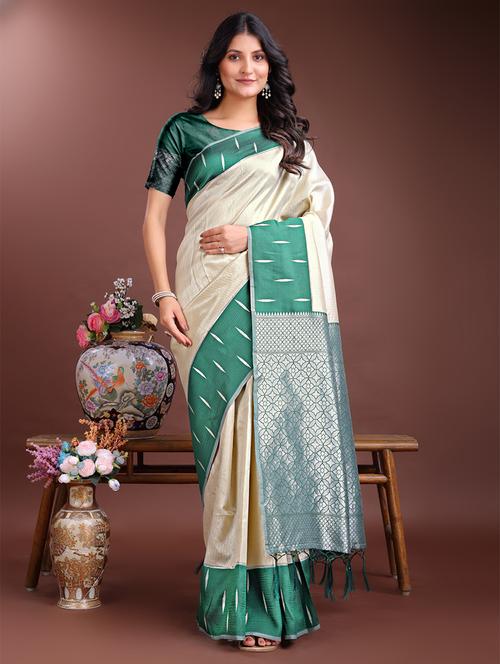 women self design southern silk saree with blouse - 21969185 - Very Small Image - 1