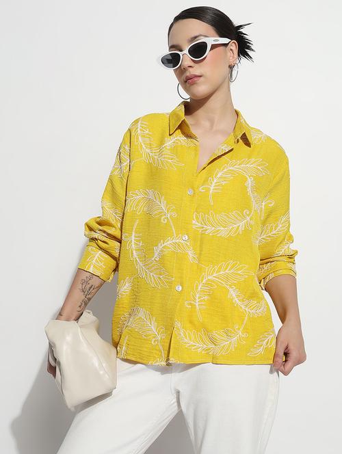 women embroidered long sleeve relaxed fit shirt - 21979934 - Very Small Image - 1