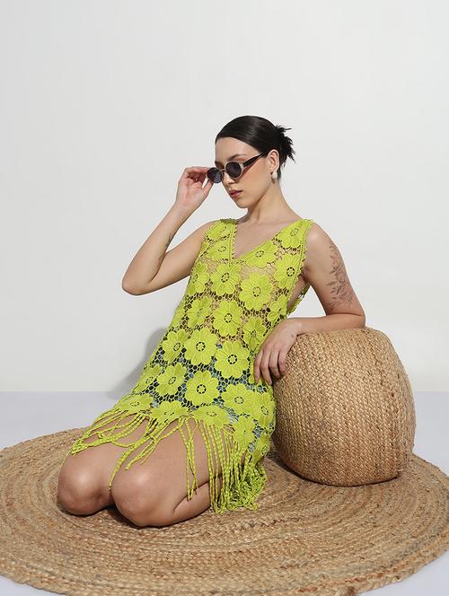 women self designecd sleeveless lace dress - 21979996 - Very Small Image - 1