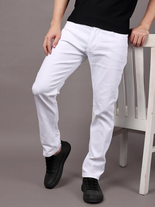 men white mid rise full length jeans - 21980954 - Very Small Image - 1