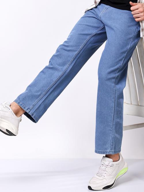 men solid mid rise straight fit jean - 21980982 - Very Small Image - 1