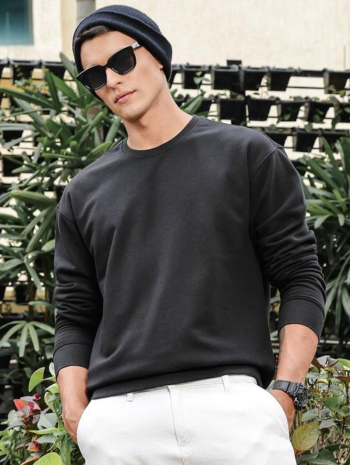men solid long sleeve regular fit sweatshirt - 21983114 - Very Small Image - 1