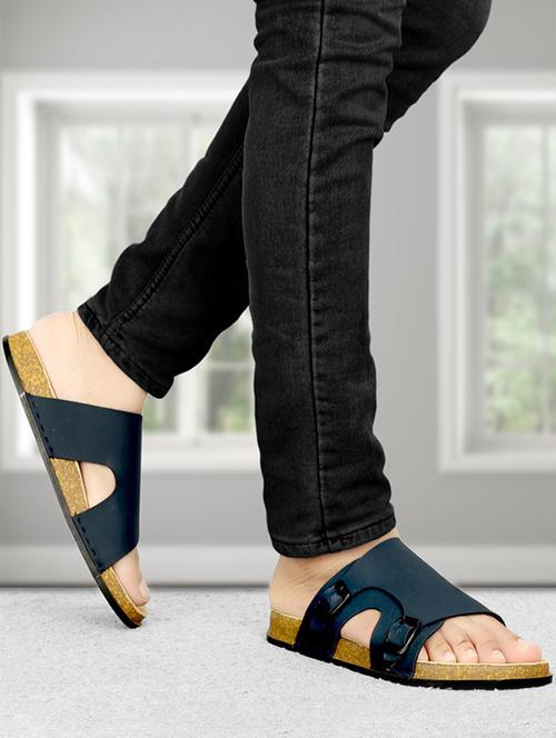 men solid slip on sandal - 21984444 - Very Small Image - 1