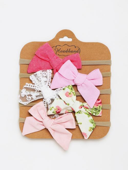 girls pack of 5 multi color ponytail holders - 21985248 - Very Small Image - 1
