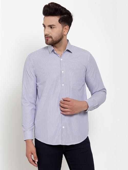 men striped long sleeve regular fit casual shirt - 21993326 - Very Small Image - 1