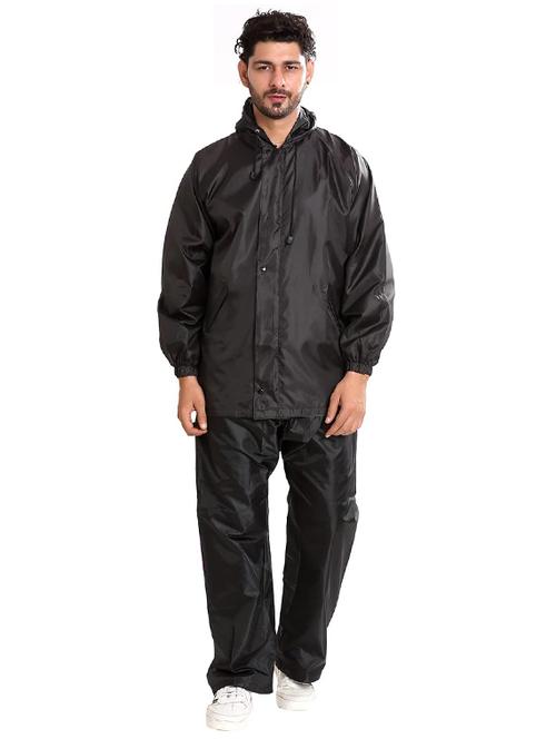 men solid long sleeve rain suit set - 22004437 - Very Small Image - 1