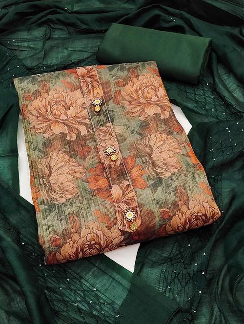 women floral printed unstitched suit set - 22021617 - Very Small Image - 1