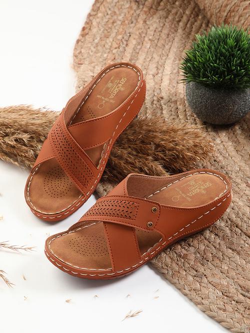 women solid slip on wedge - 22030150 - Very Small Image - 1