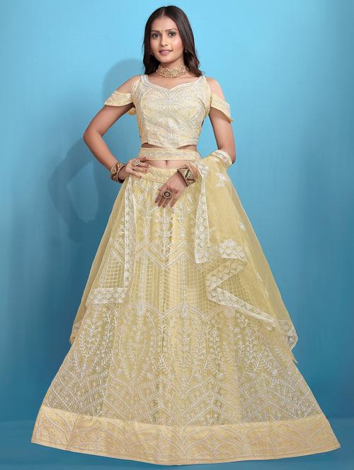 women embroidered fared lehenga and choli set - 22034000 - Very Small Image - 1