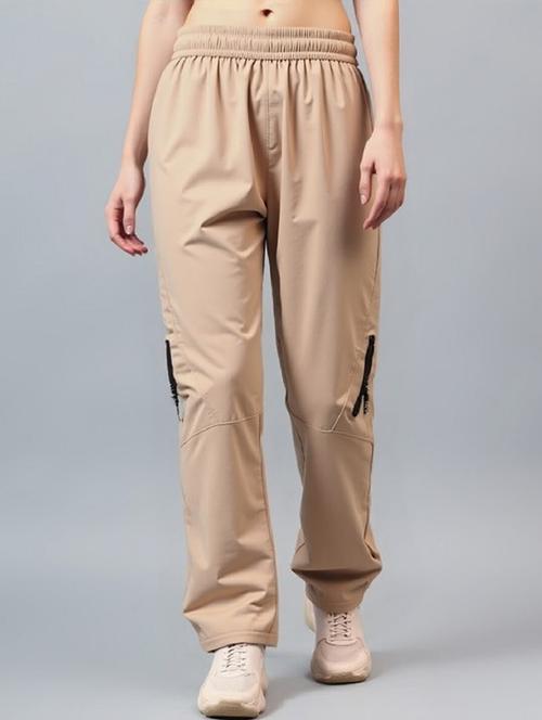 women solid mid rise parachute pants - 22035203 - Very Small Image - 1