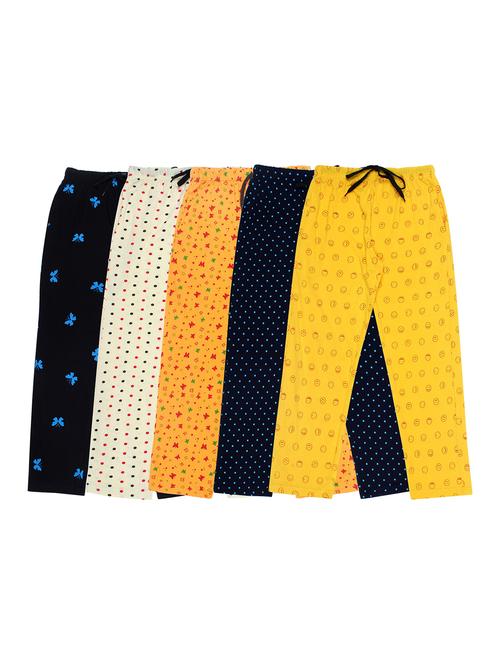 boys pack of 5 printed mid rise pyjamas - 22050672 - Very Small Image - 1