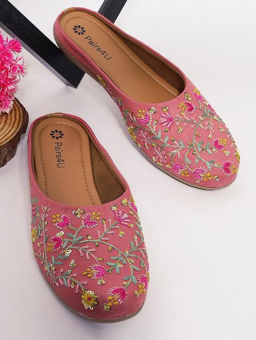 women embroidered slip on juti - 22053855 - Very Small Image - 1