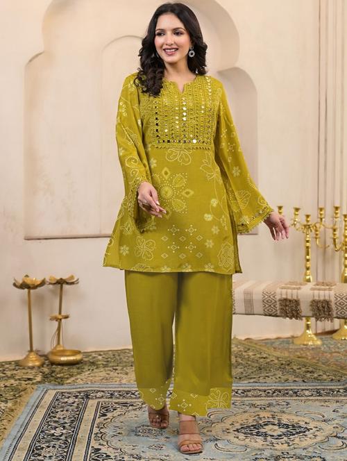 women long sleeve regular fit ethnic co-ord set - 22060575 - Very Small Image - 1